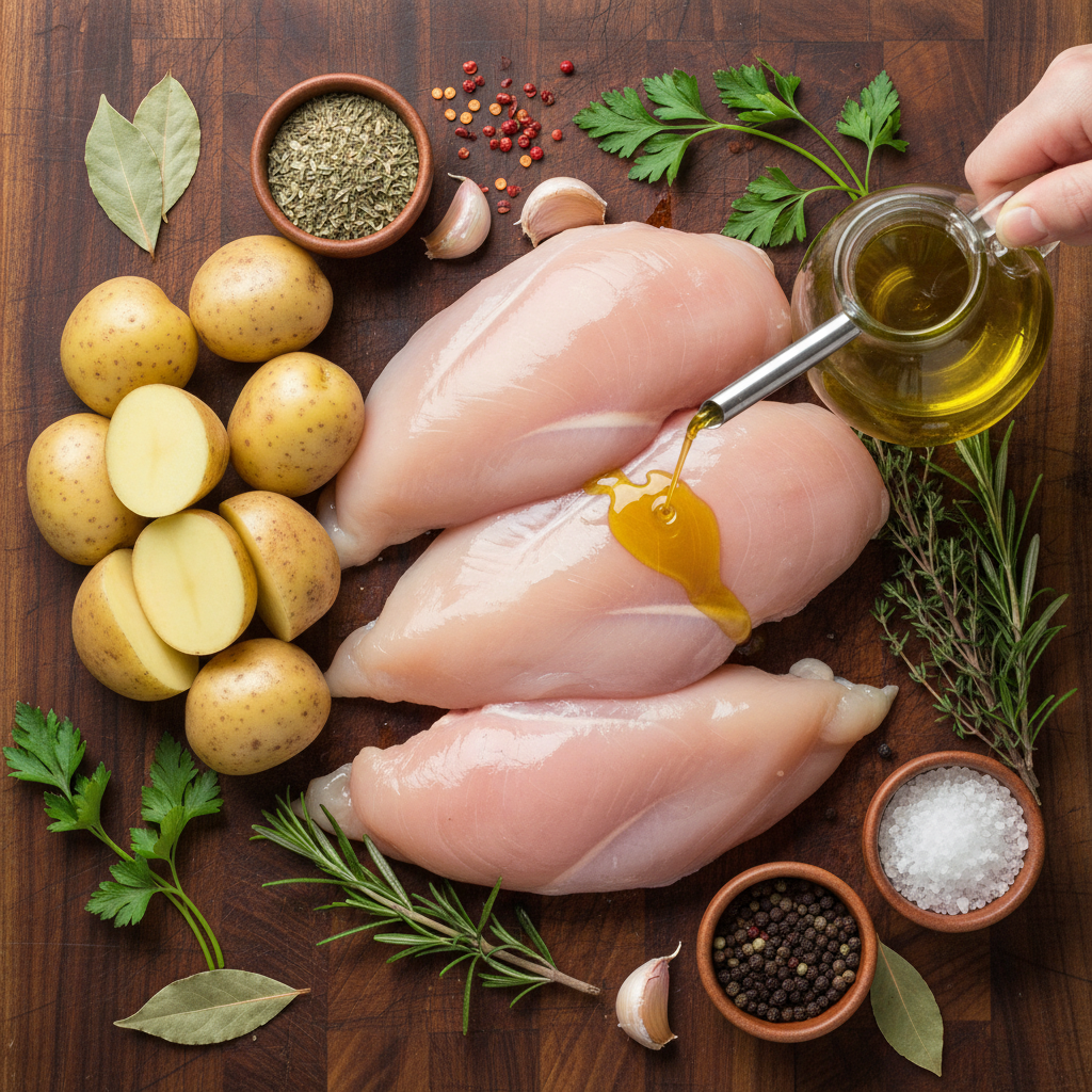 Ingredients for baked ricotta chicken recipe