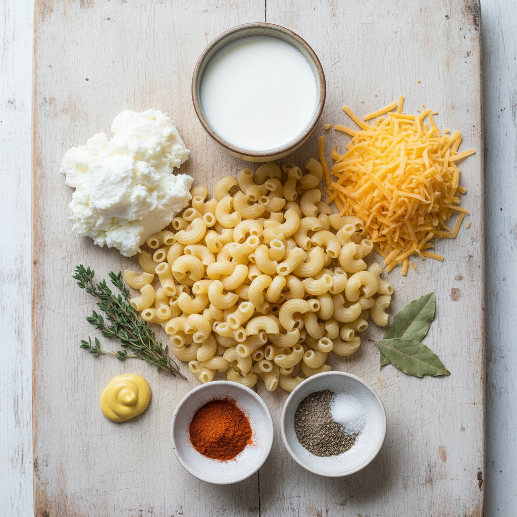 Ricotta Mac and Cheese Ingredients