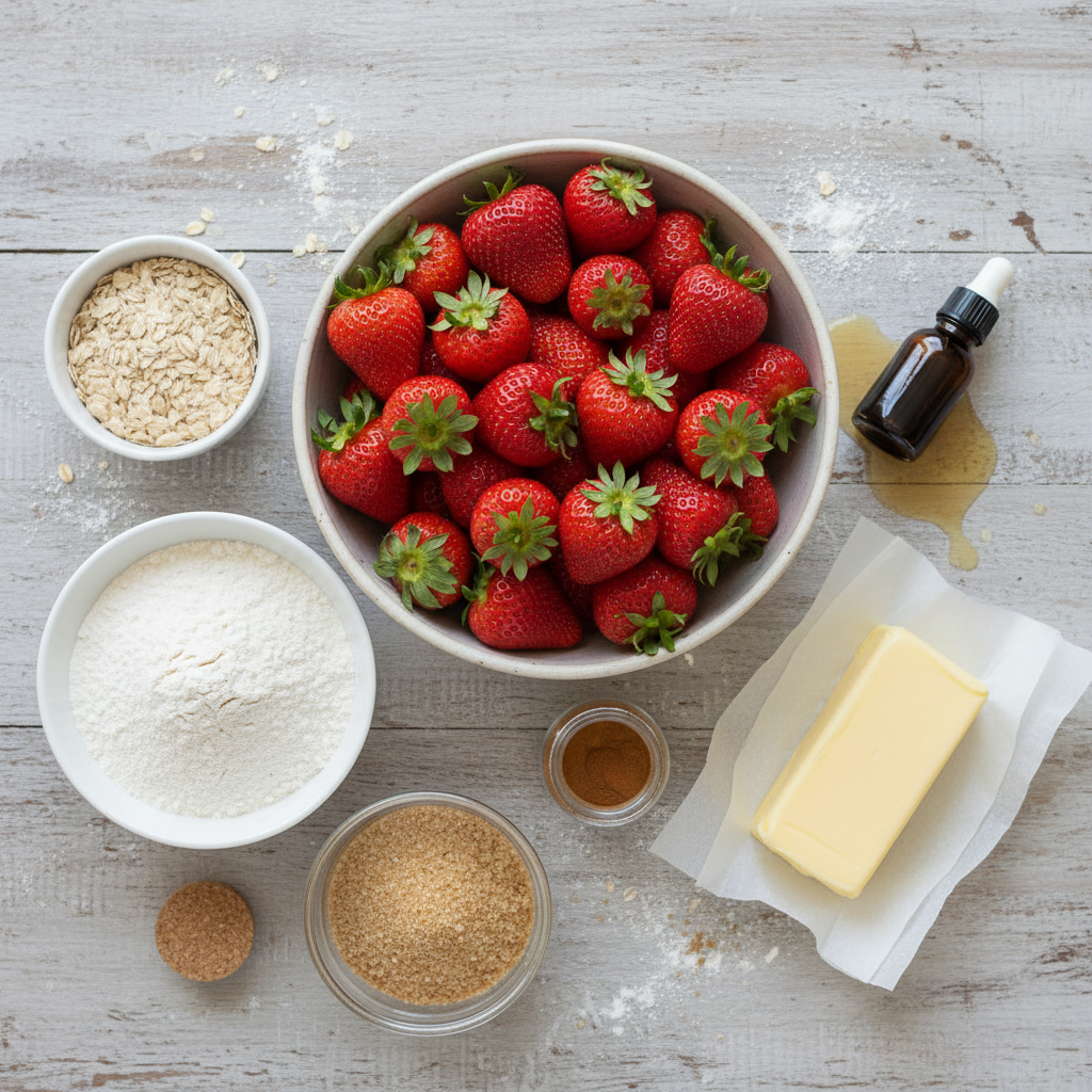 Fresh Strawberry Crisp recipe ingredients