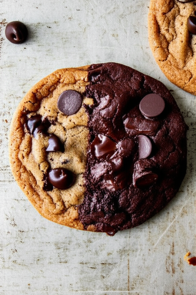 Brookies cookies - half brownie half cookie treat