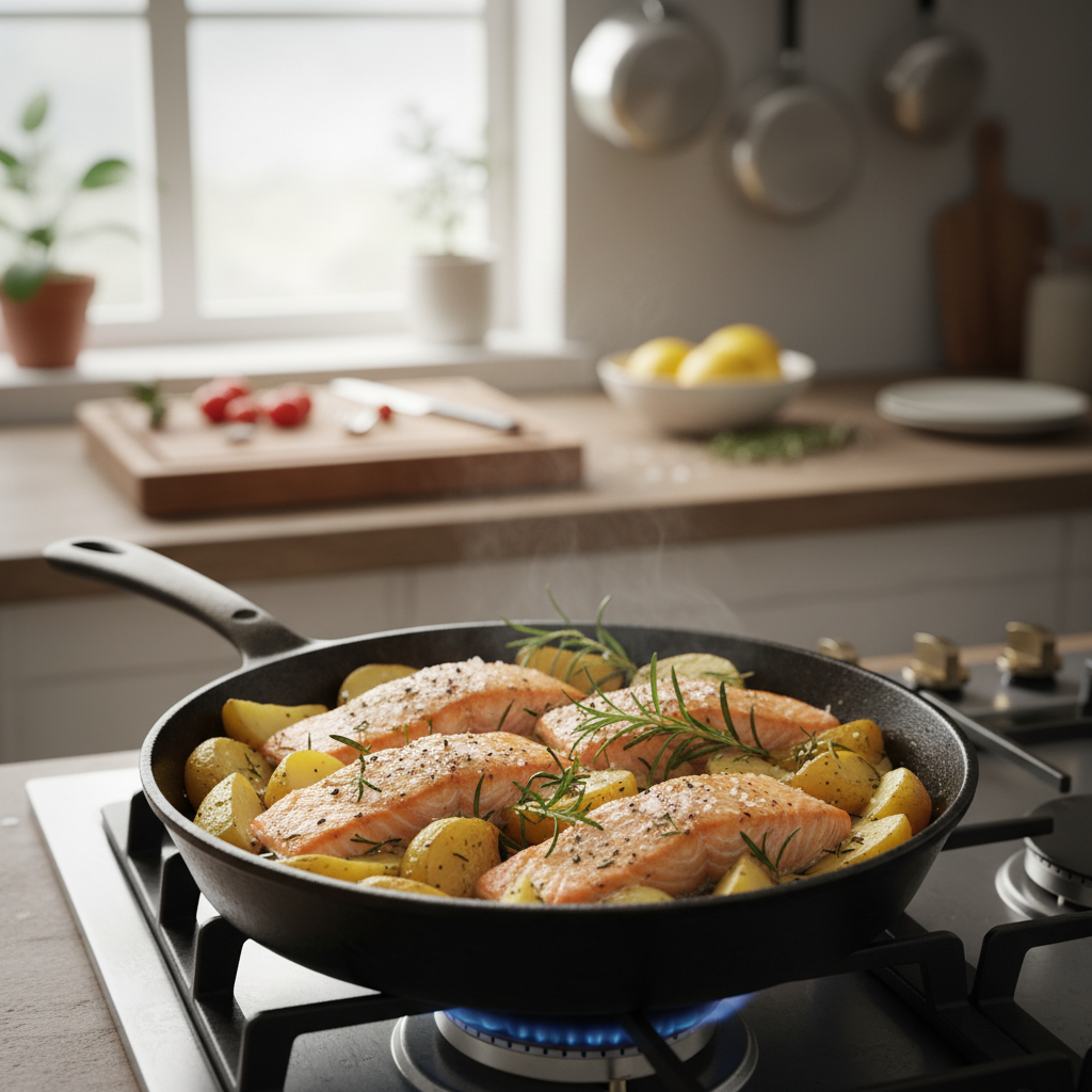 Crispy Honey Garlic Glazed Salmon on a serving plate