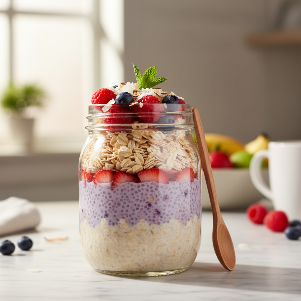 Storing overnight oats in jars