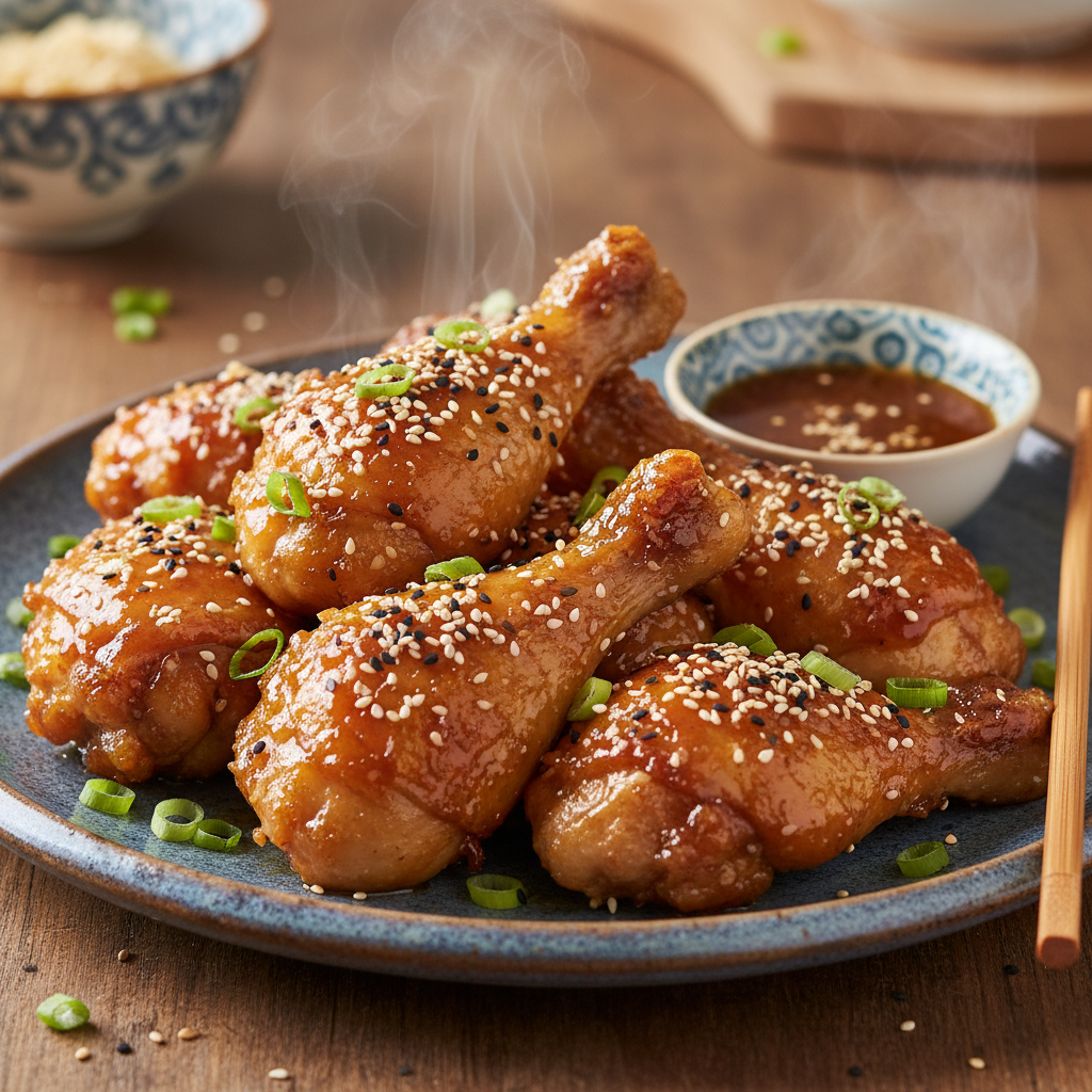 Finished Crispy Honey Garlic Chicken dish