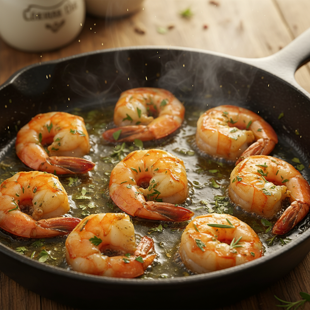 Creamy Garlic Shrimp Pasta dish
