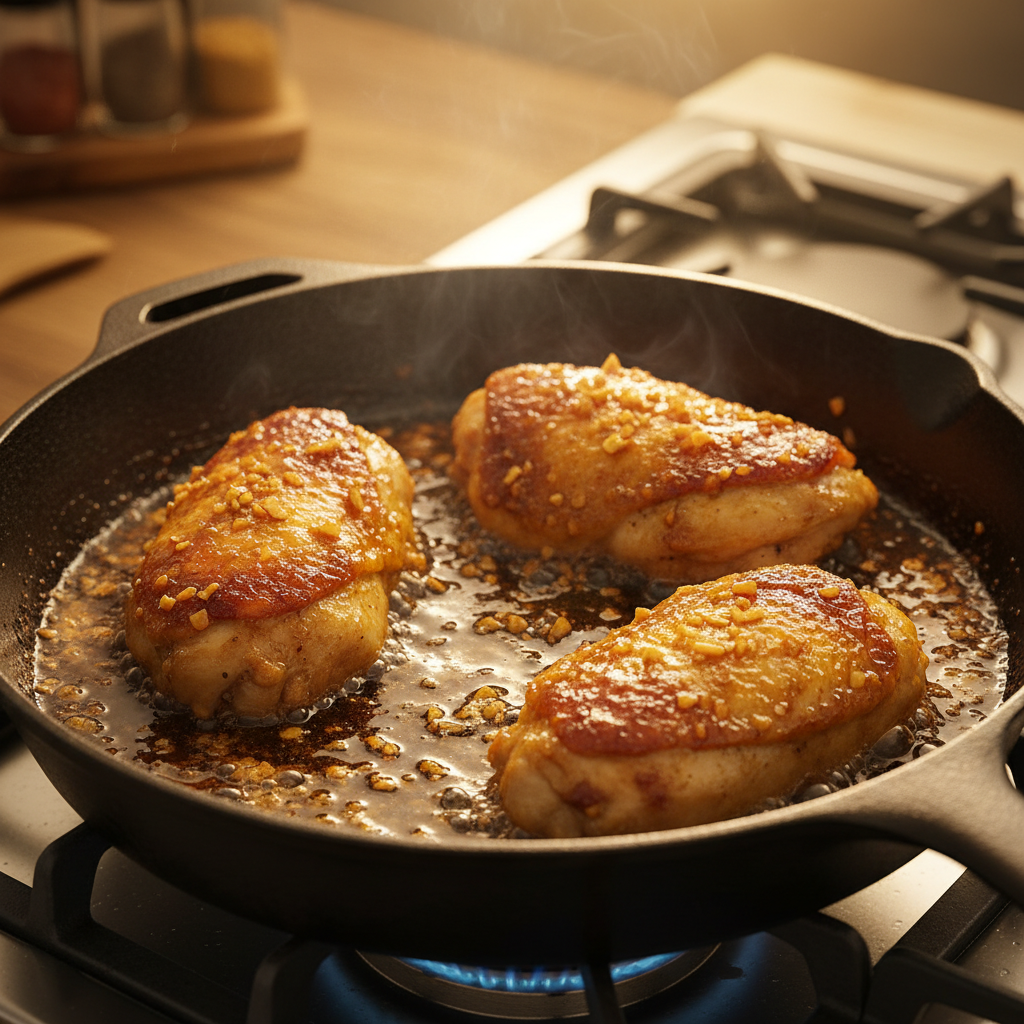 Crispy Chinese Honey Garlic Chicken dish