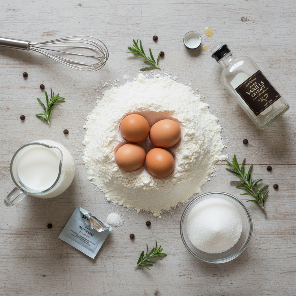 Ingredients for Vanilla French Beignets