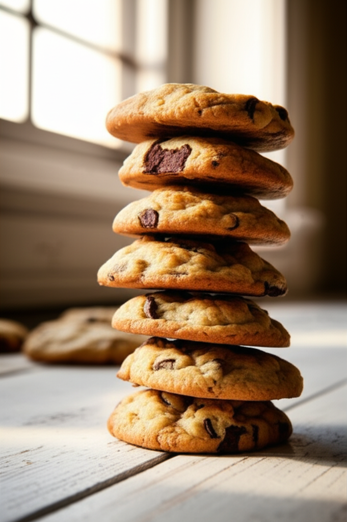 Banana chocolate chip cookies fresh out of the oven