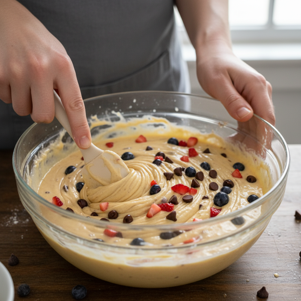 Muffin tray and batter preparation