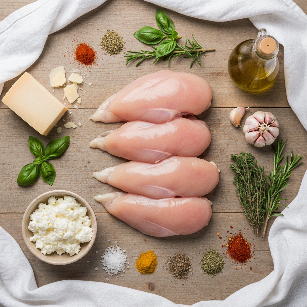 Ingredients for Baked Ricotta Chicken recipe