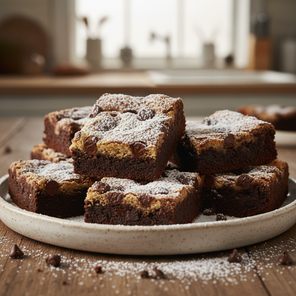 Serving suggestions for Chocolate Chip Cookie Brownies