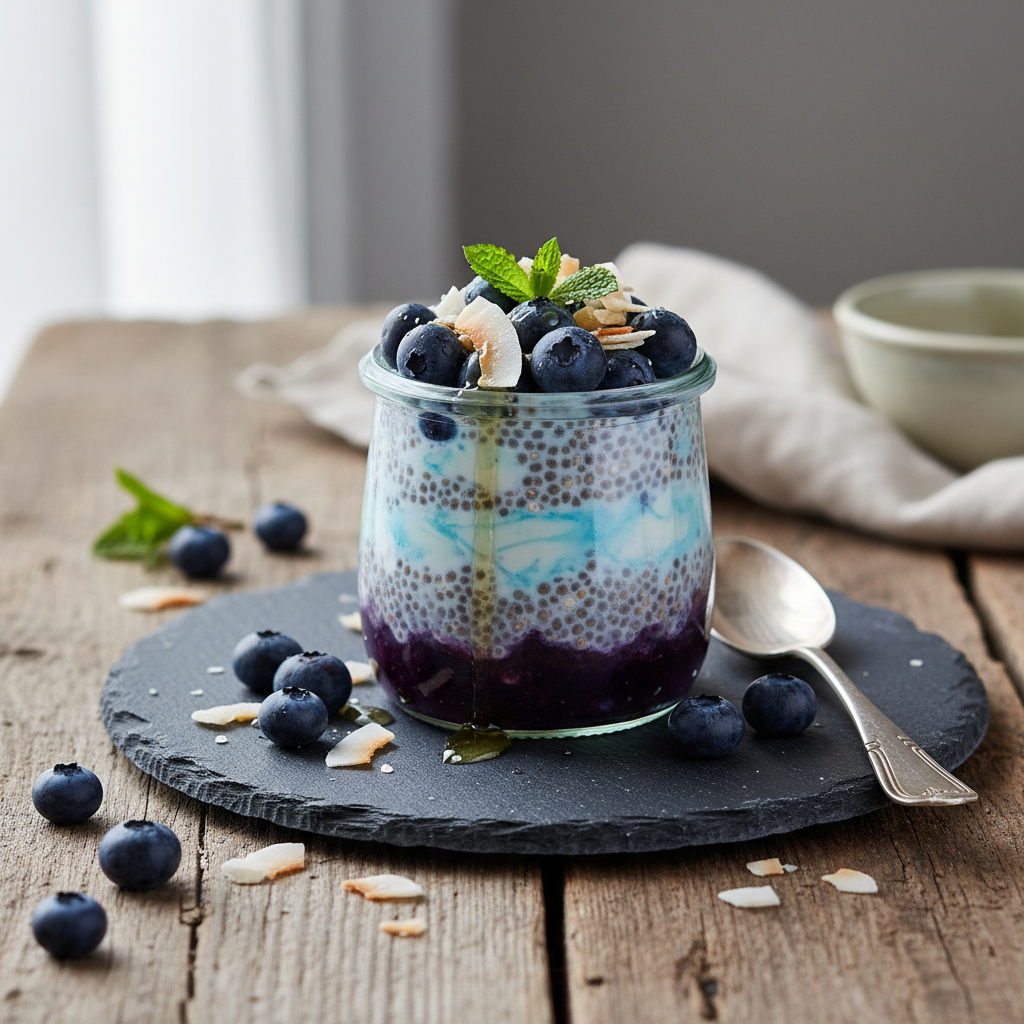 Serving suggestions for Blueberry Coconut Chia Seed Pudding