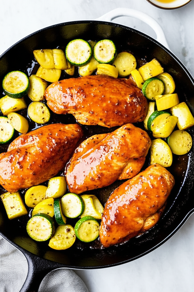 Hot Honey Chicken Bowls on a table