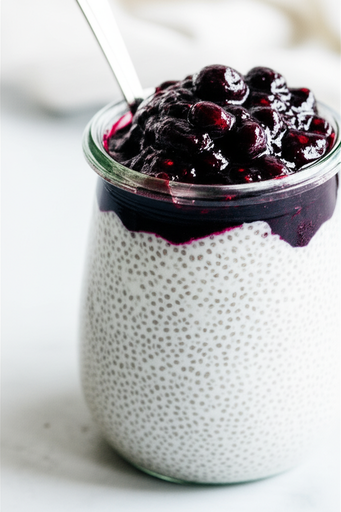 Blueberry Coconut Chia Seed Pudding