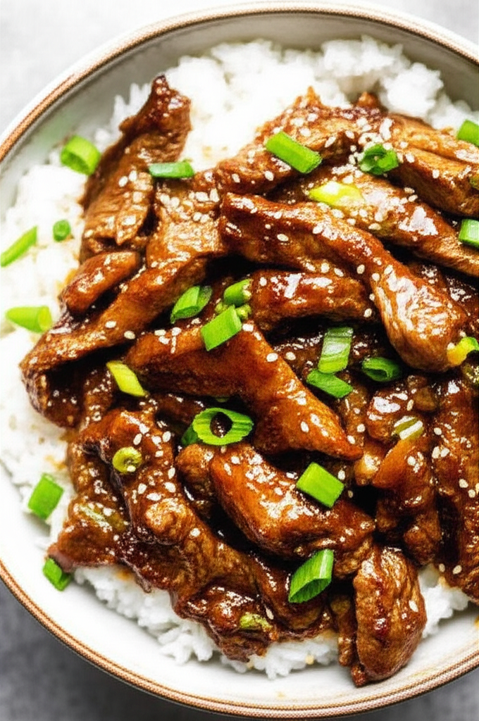 Korean beef bowls served in bowls with rice