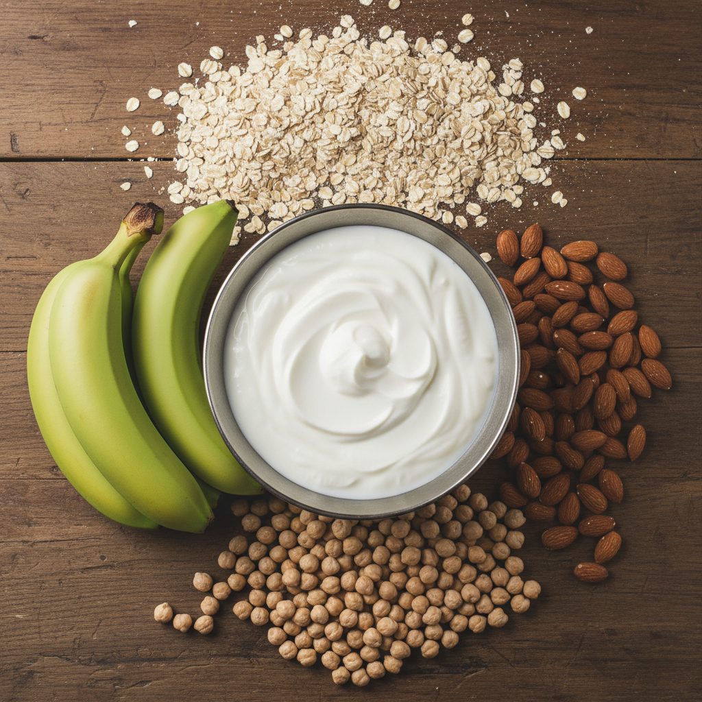 Ingredients for healthy bedtime snacks