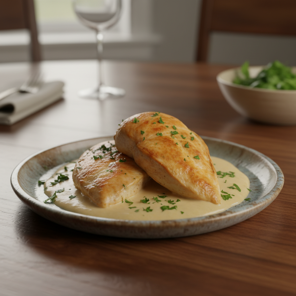 Cooked Melt In Your Mouth Chicken Breast ready to serve