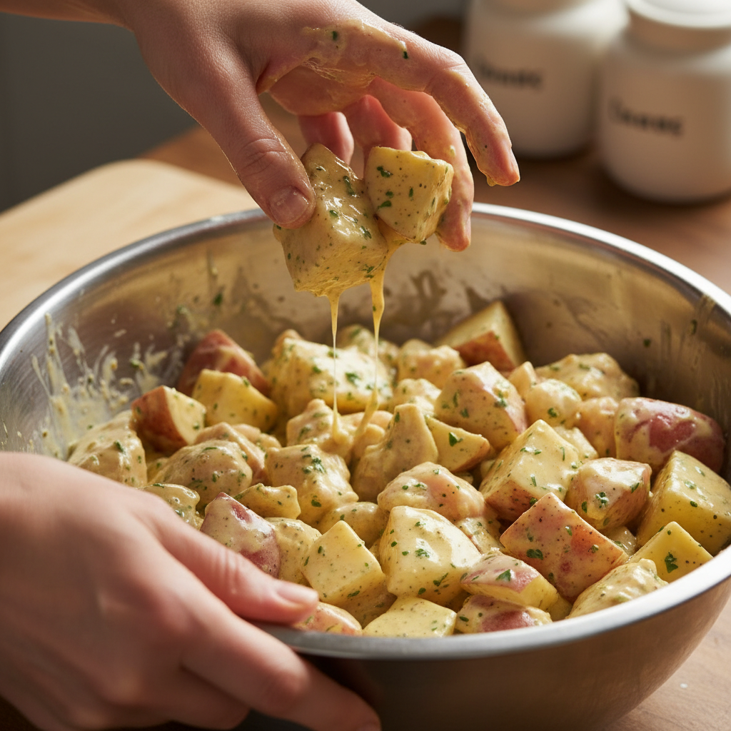 Creamy coating mixture for chicken