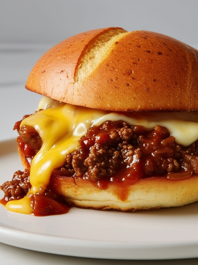 Philly Cheese Steak Sloppy Joes served with buns