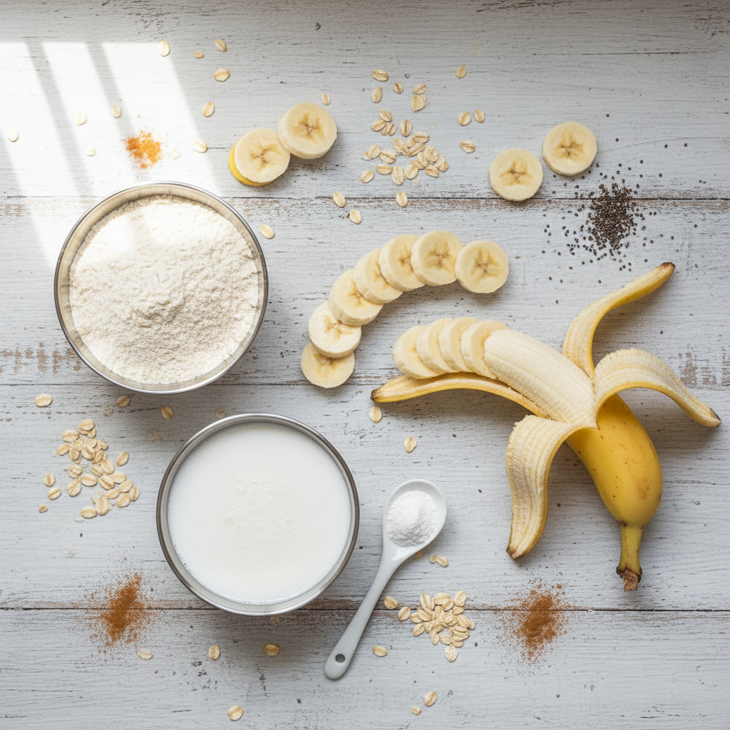Ingredients for Omelet with bananas