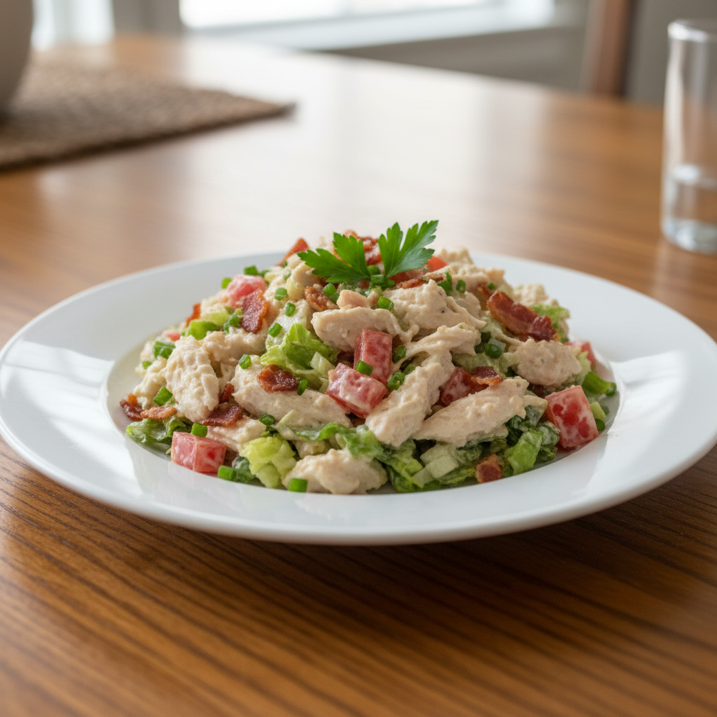 BLT Chicken Salad final presentation