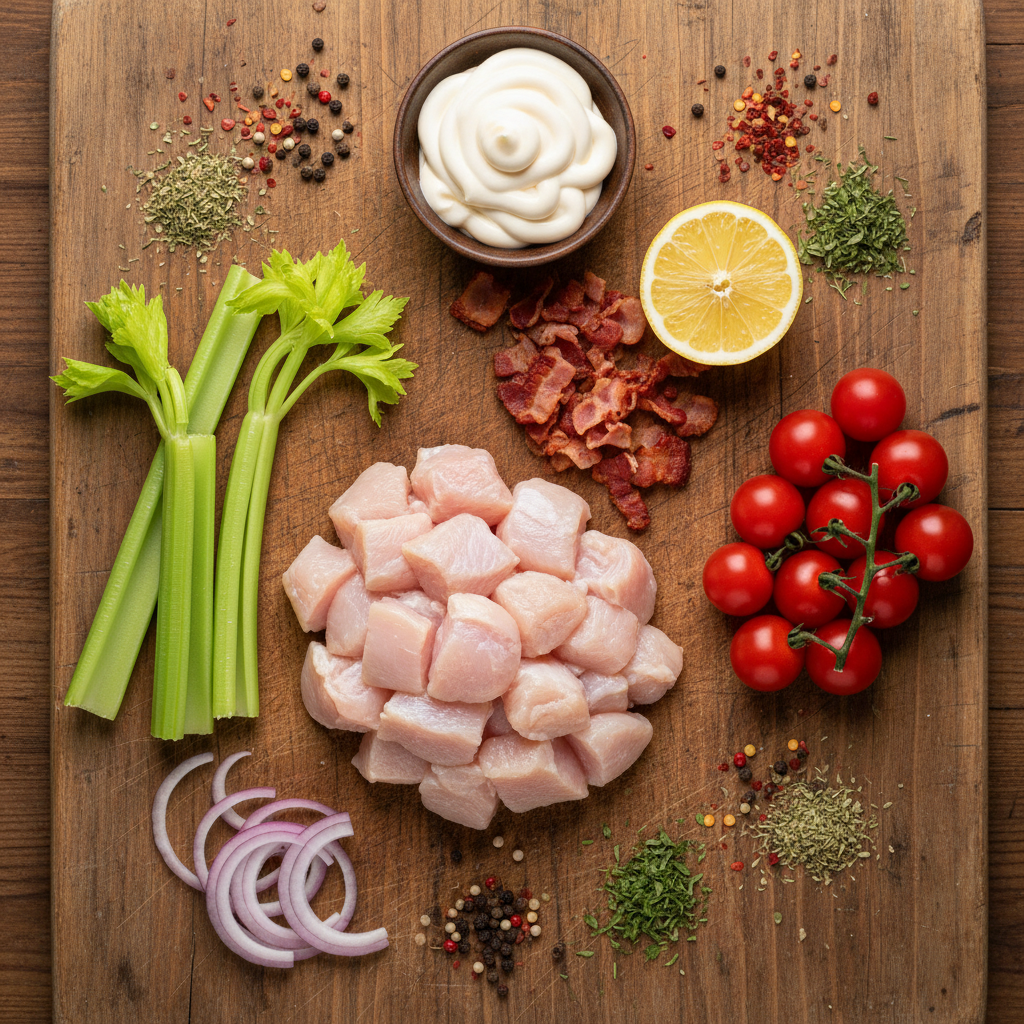 Ingredients for BLT Chicken Salad