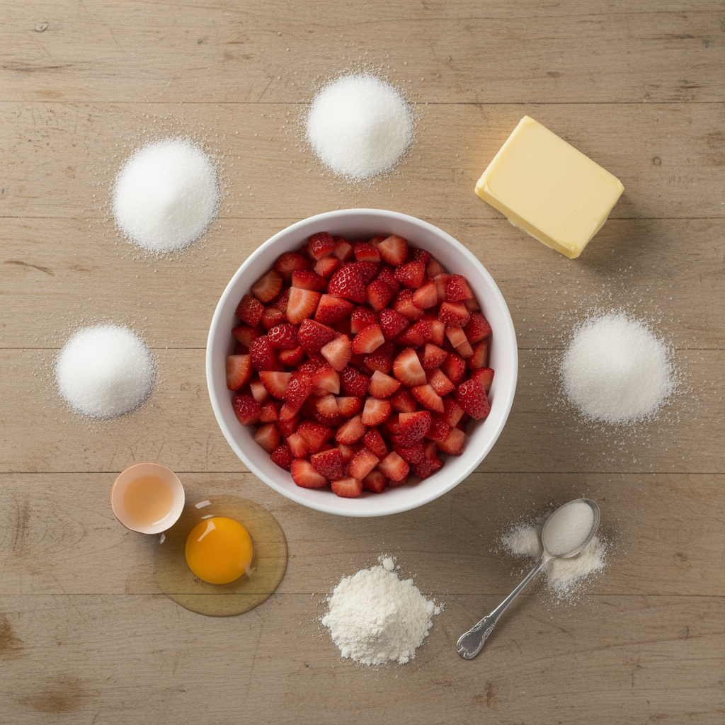 Ingredients for Strawberry Crumb Bars
