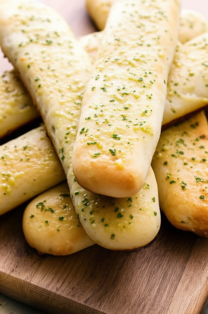 Freshly baked Olive Garden Breadsticks on a plate