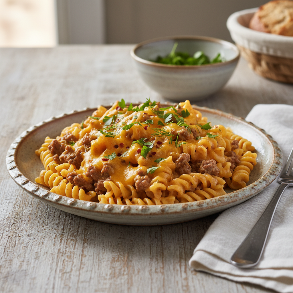 Serving suggestions for Beef & Cheddar Ranch Pasta