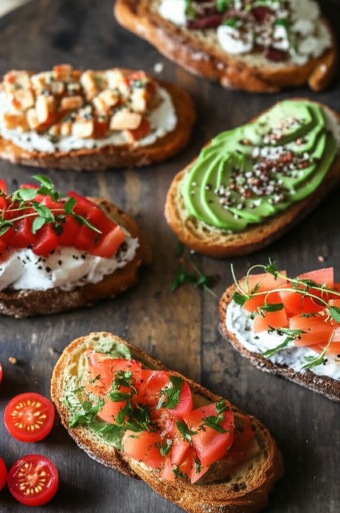 Breakfast toast variety