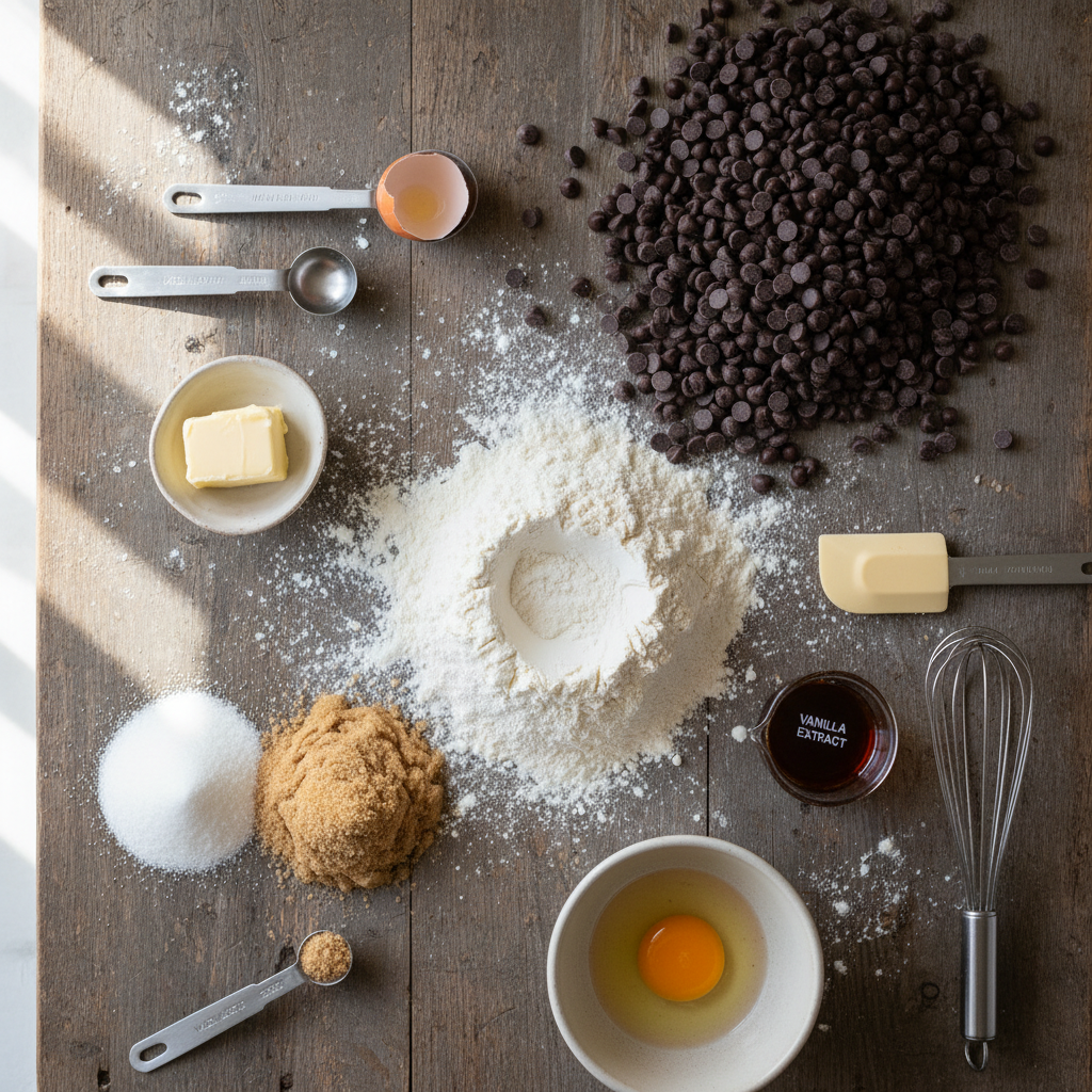 Ingredients for edible cookie dough