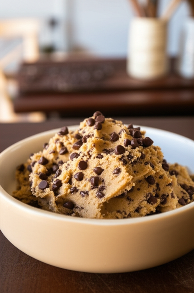 Edible Cookie Dough in a bowl