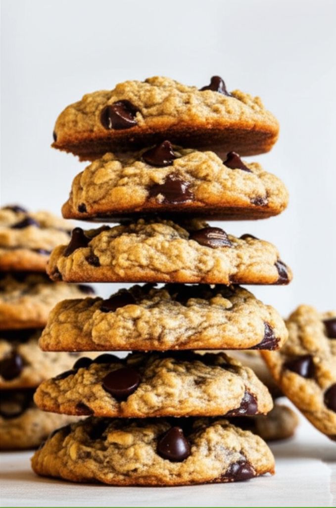 Banana oatmeal cookies on a tray
