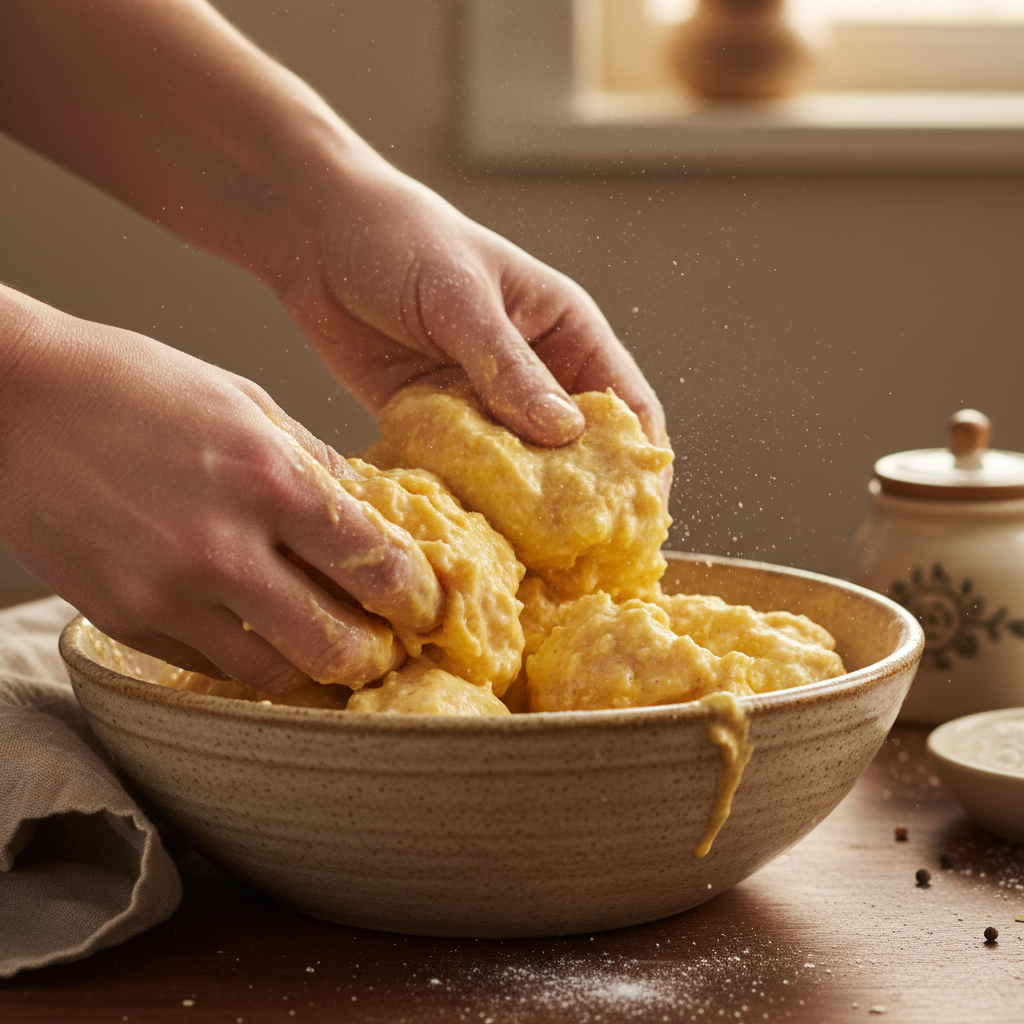Chicken browning in skillet