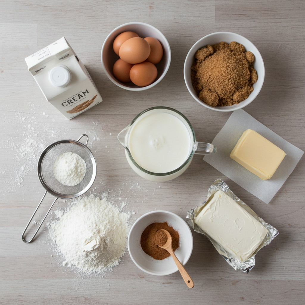 Ingredients for Buttermilk Cinnamon Rolls