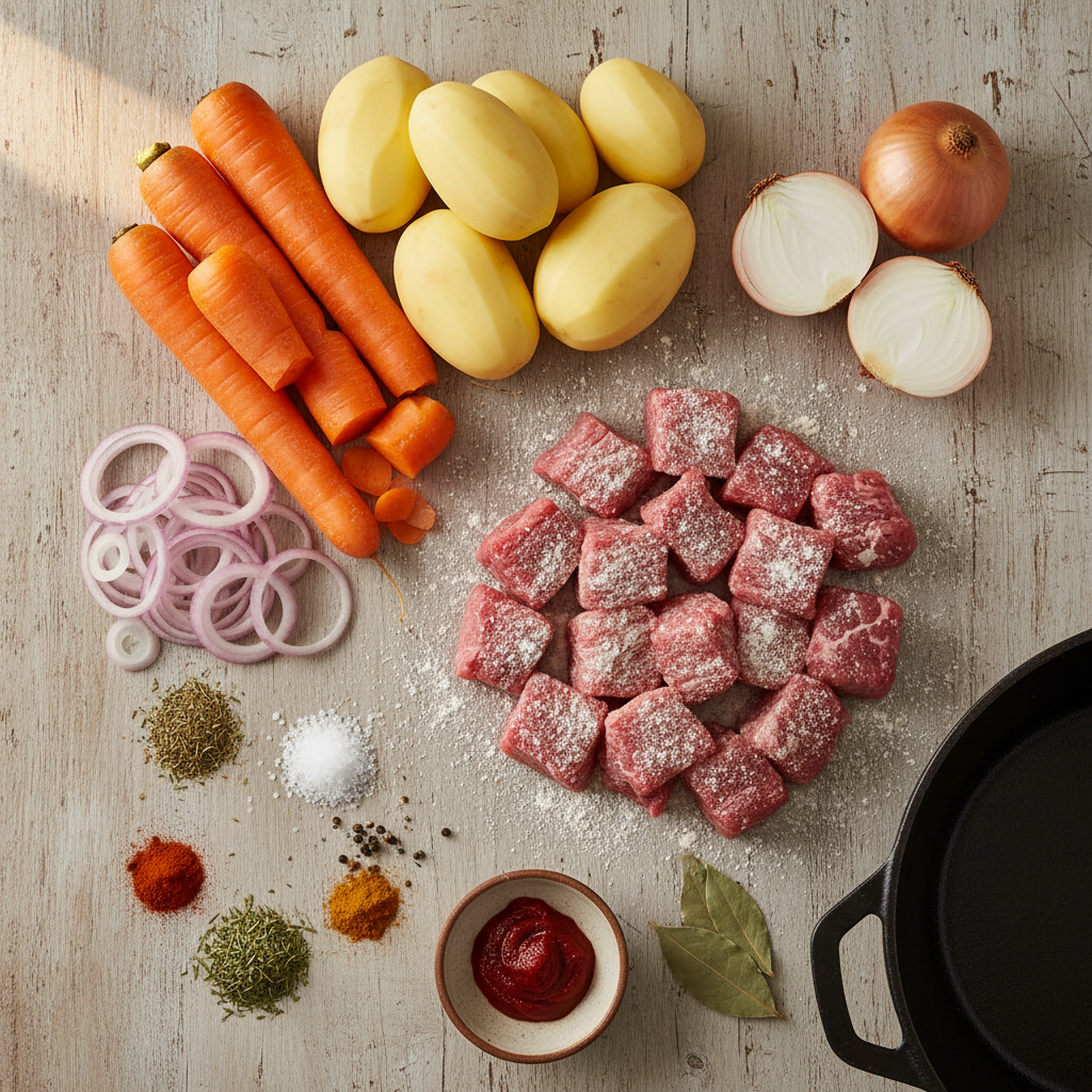 Ingredients for Crock Pot Beef Stew