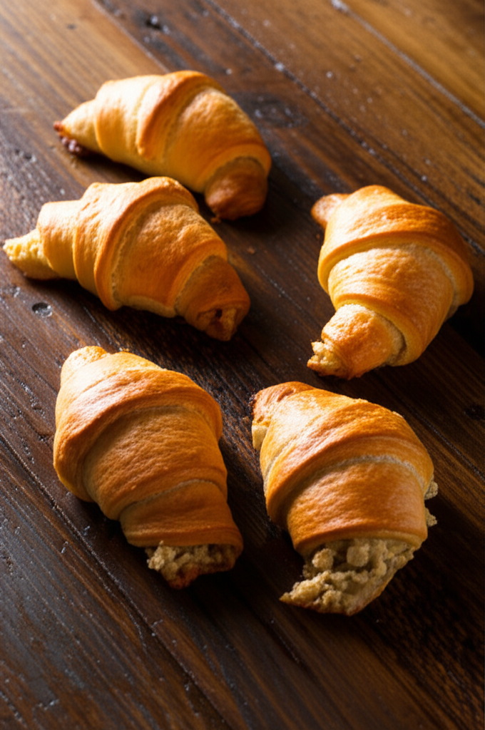 Chicken Stuffed Crescent buns on a plate ready to serve