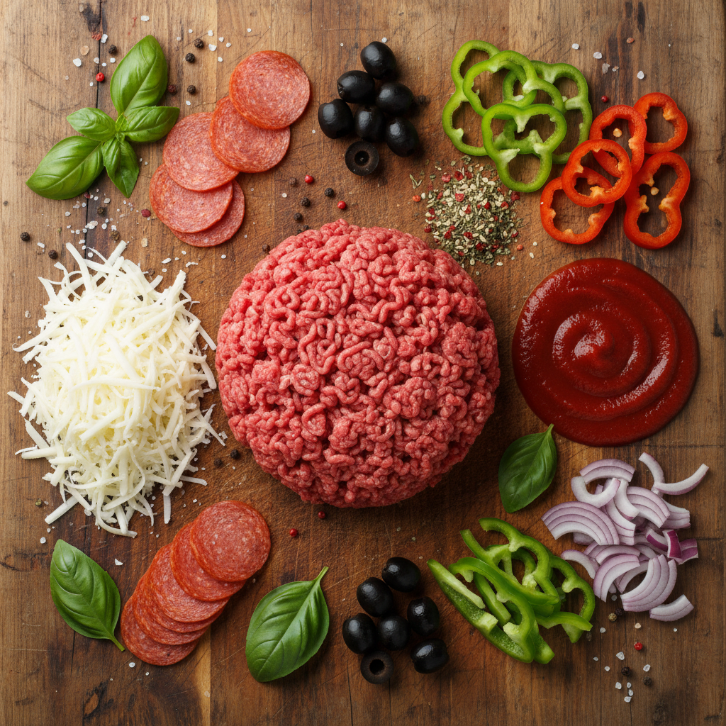 Pizza Burger Ingredients