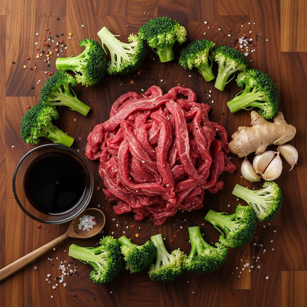 Ingredients for meat and marinade