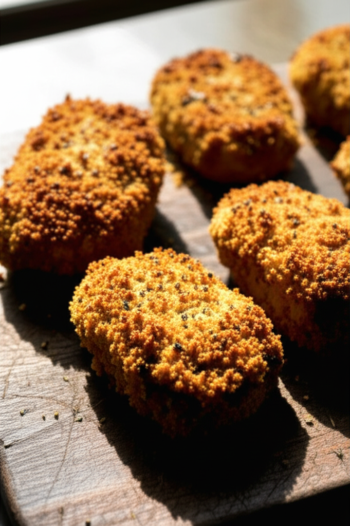 Delicious Garlic Parmesan Chicken Meatloaves on a plate