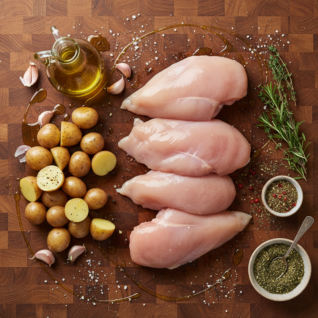 Ingredients for Honey Garlic Chicken