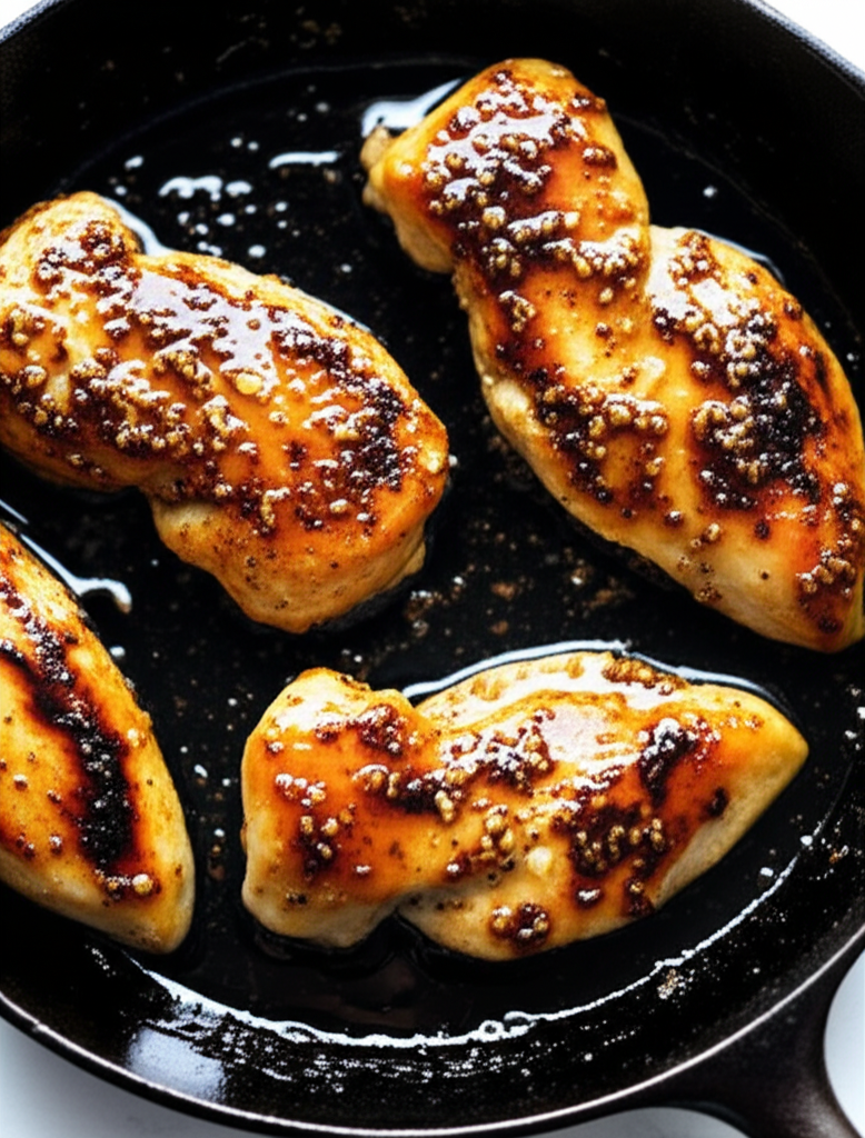 Honey Garlic Chicken dish served