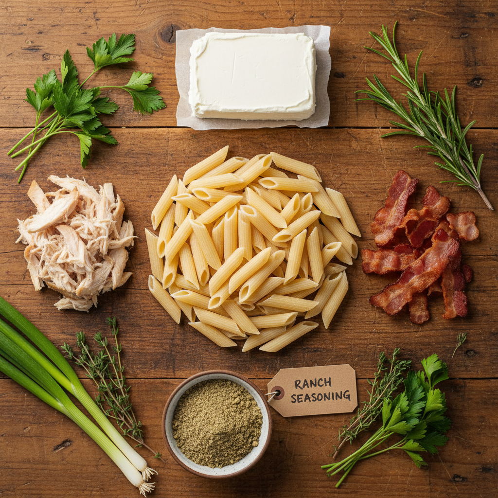 Ingredients for Crack Chicken Penne