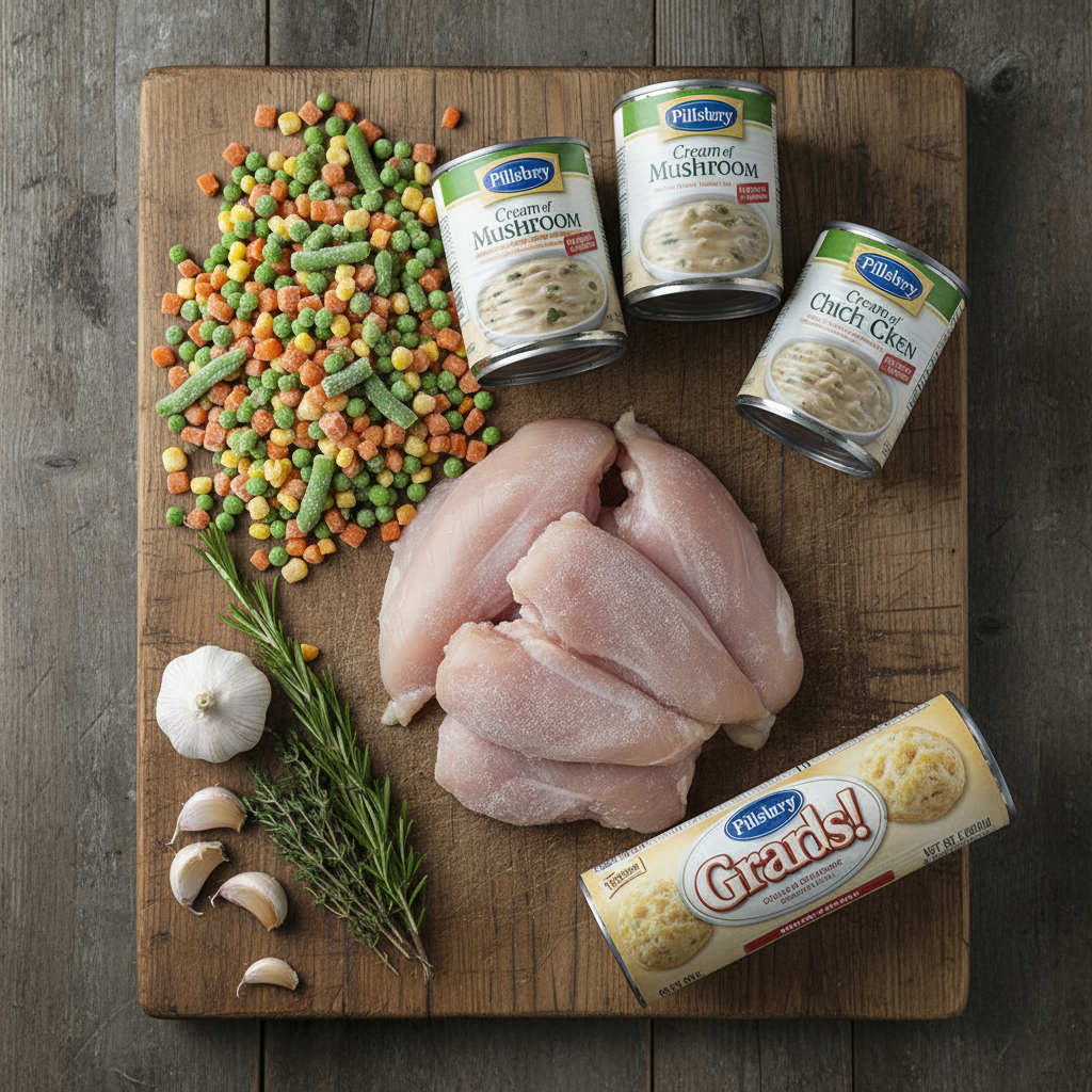 Ingredients for Slow Cooker Chicken Pot Pie