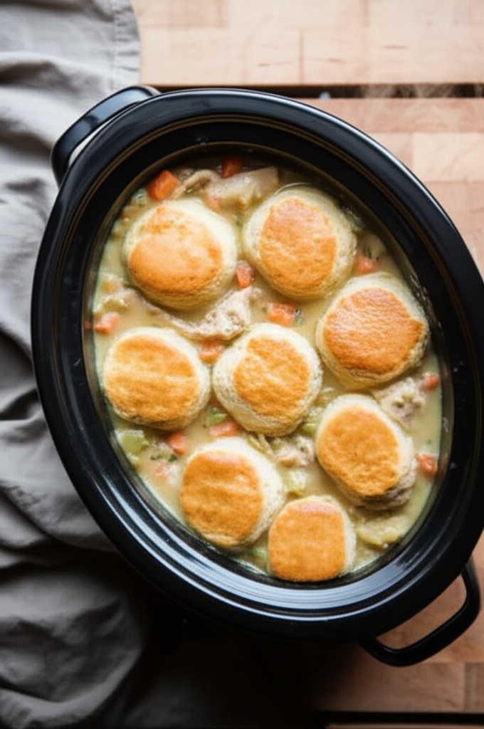 Slow Cooker Chicken Pot Pie overview