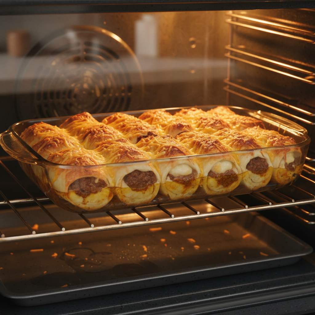 Cheesy Beefy Roll-Ups appetizer on a tray