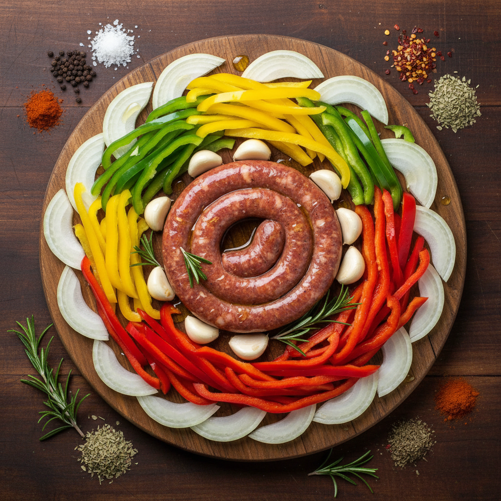 Ingredients for Sausage and Rice Skillet