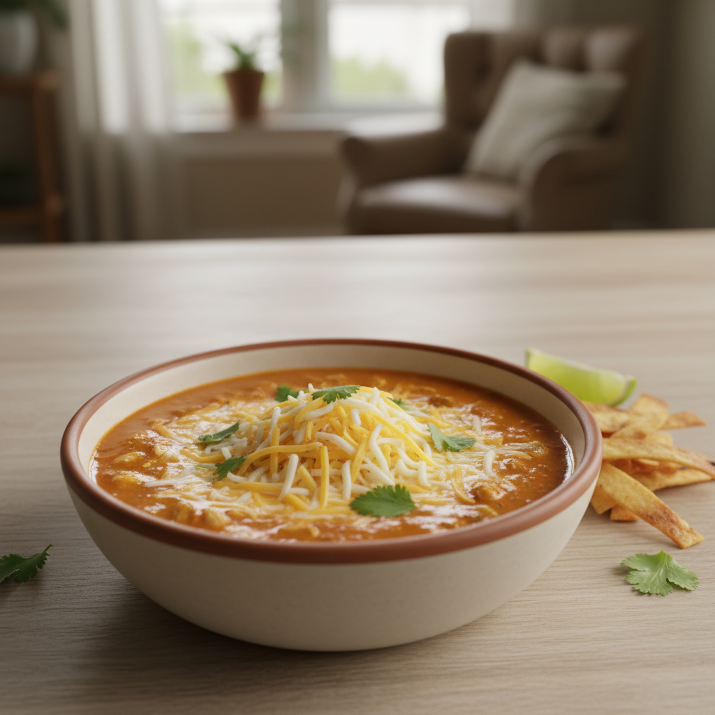 Finished Chicken Enchilada Soup