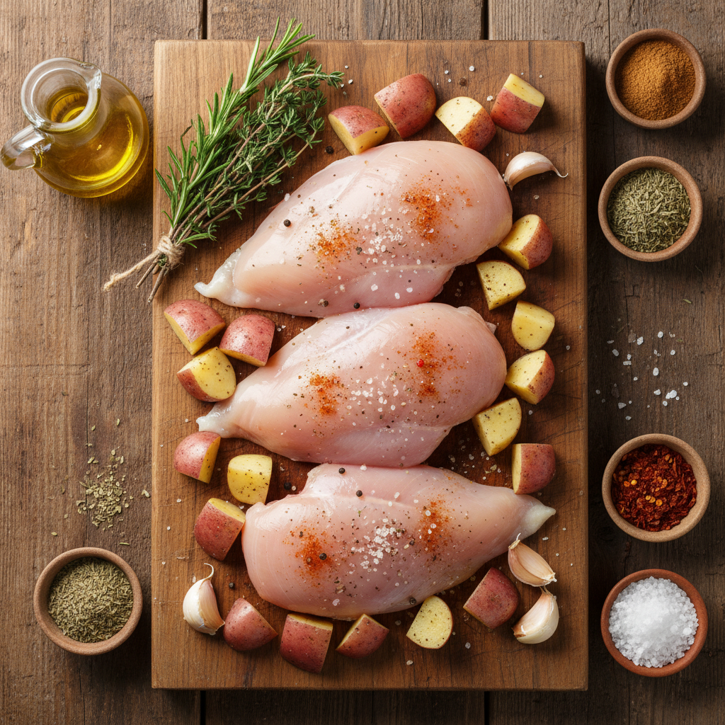 Ingredients for Creamy Garlic Chicken