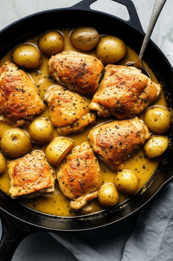 Creamy Garlic Chicken on plate
