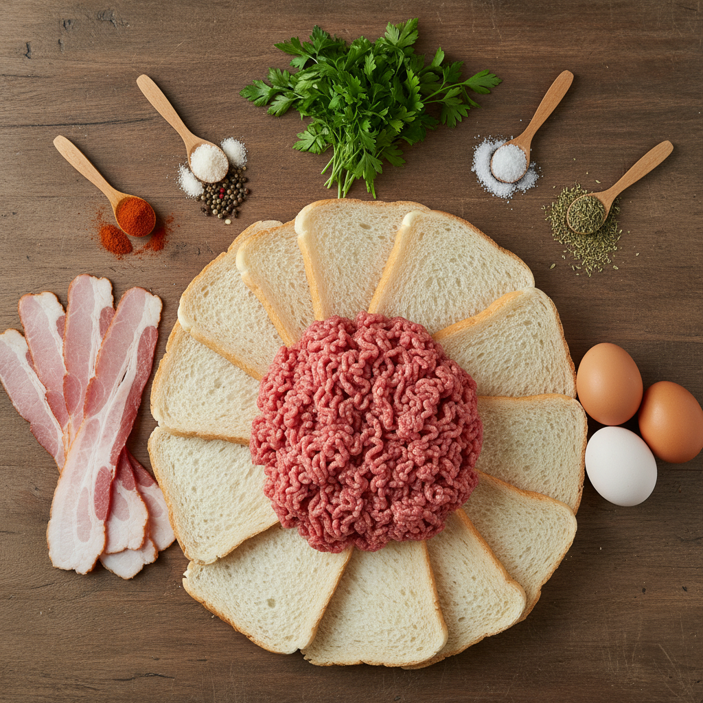 Ingredients for The Pioneer Woman meatloaf recipe